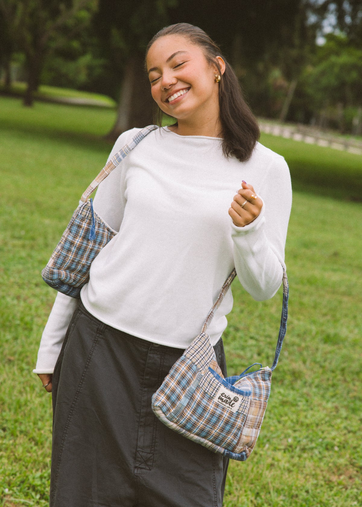 Heritage Blue Plaid Shoulder Bag
