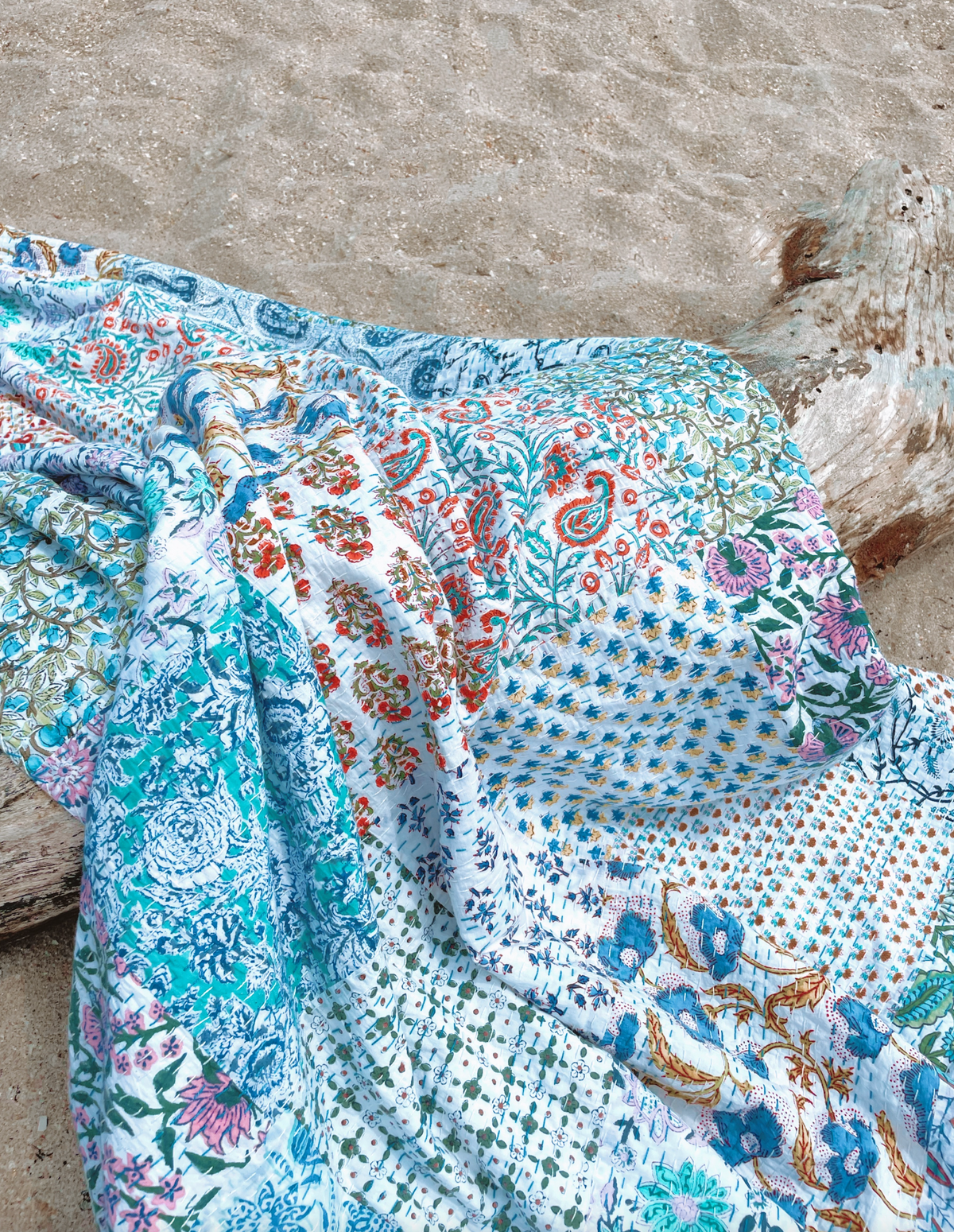 Neutral Patchwork Quilt - Erin Made