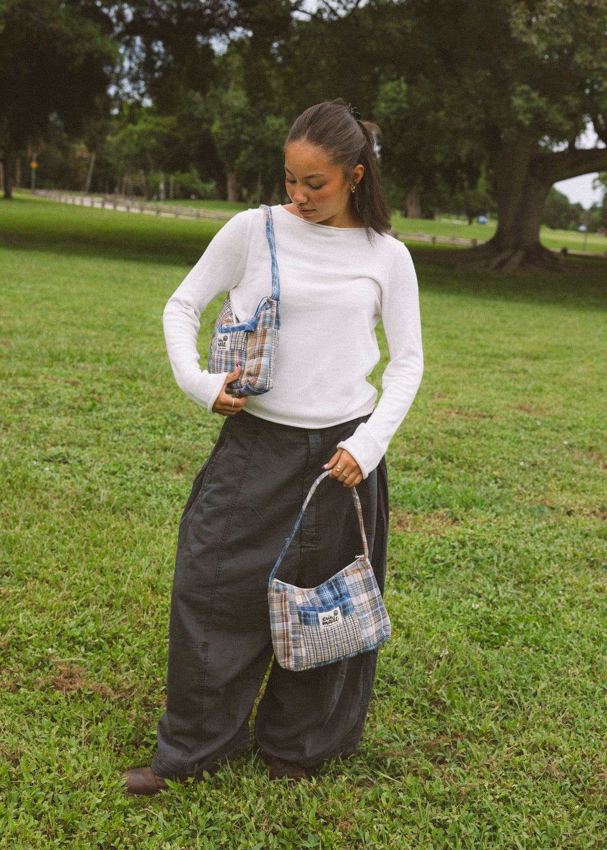 Heritage Blue Plaid Shoulder Bag