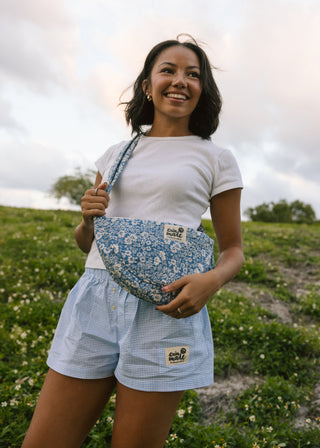 Ana Quilted Crescent Bag